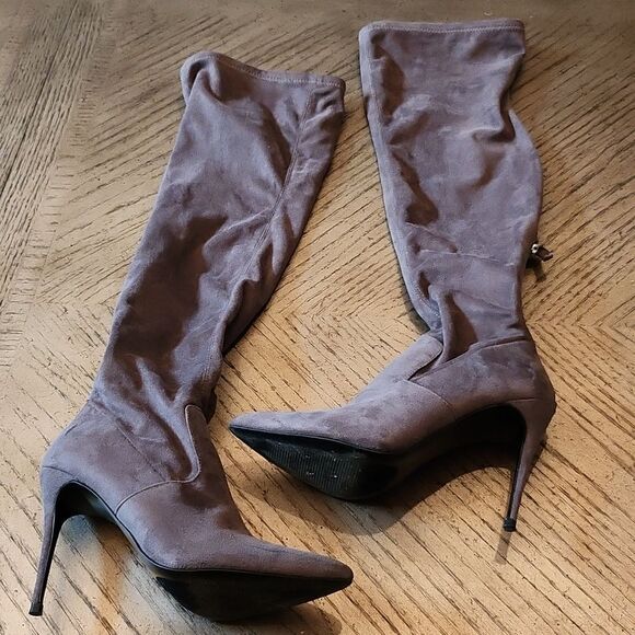 Steve Madden gray Suede high boots size 7 - Picture 10 of 15